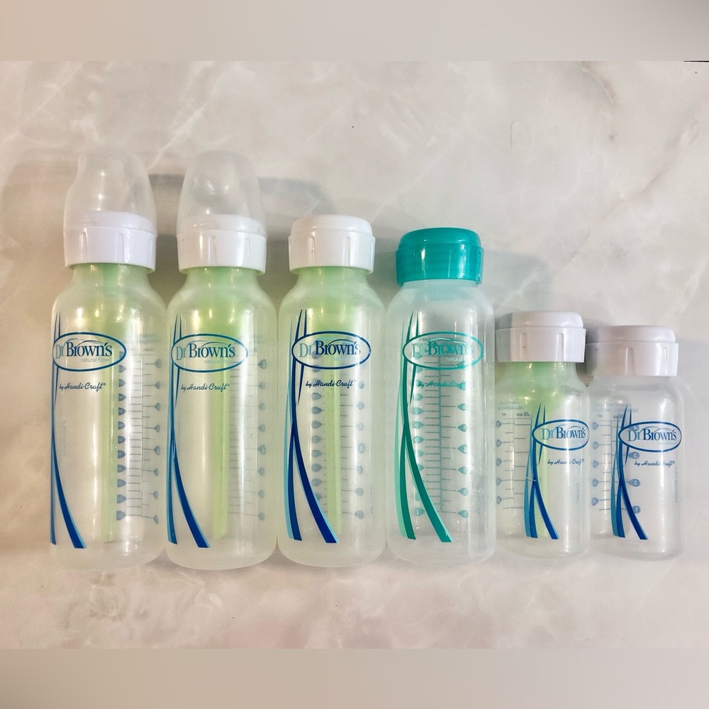 Dr. Brown’s 8 oz & 4 oz Baby Bottles Lids Vents Seals  22 Pieces